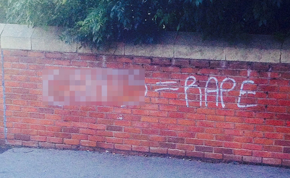 'Repugnant' graffiti scrawled across Dam Bridge, Millgate