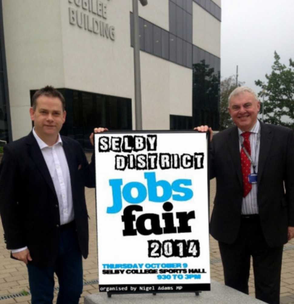 Nigel Adams MP and Allan Stewart OBE, Selby College
