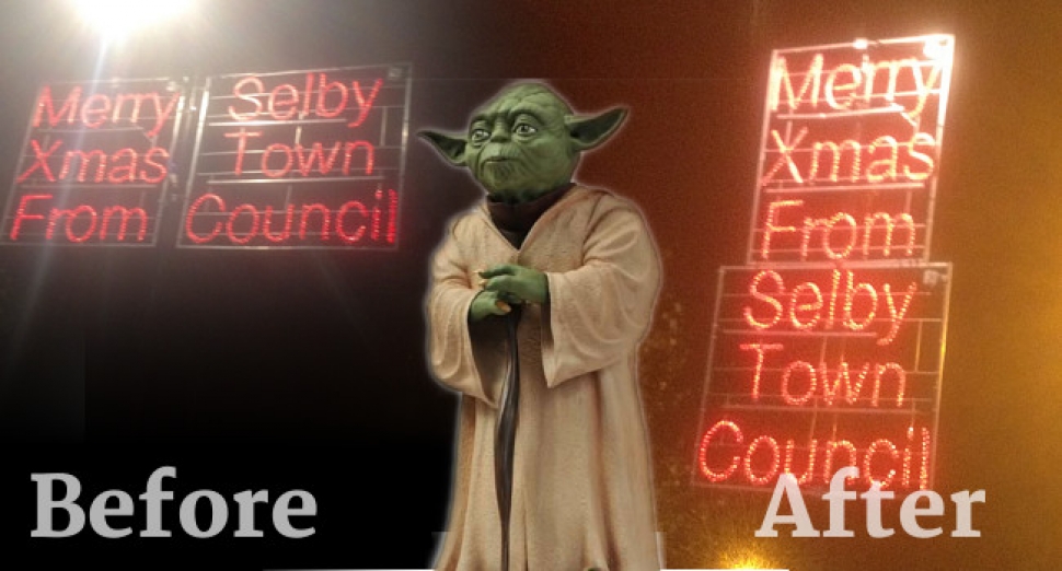 Blundering Council fixes 'Yoda' Christmas lights