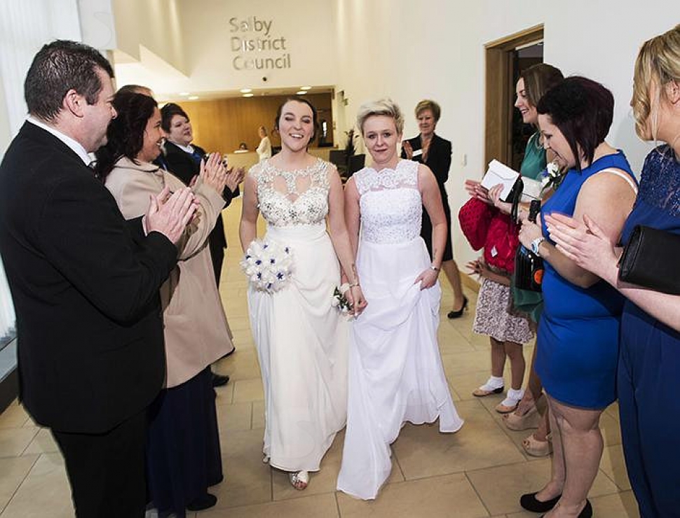 First couple tie the knot at Selby's Civic Centre