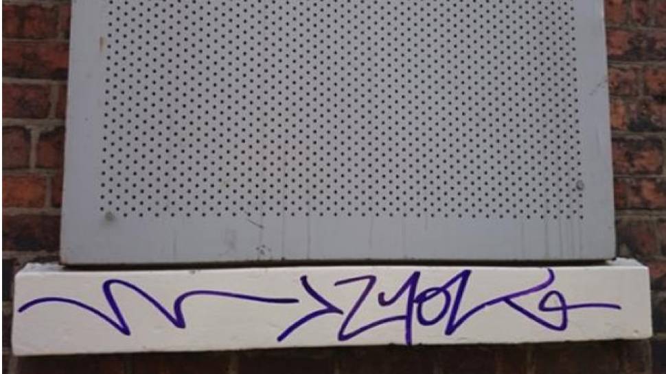 Graffiti daubed on locations throughout Selby