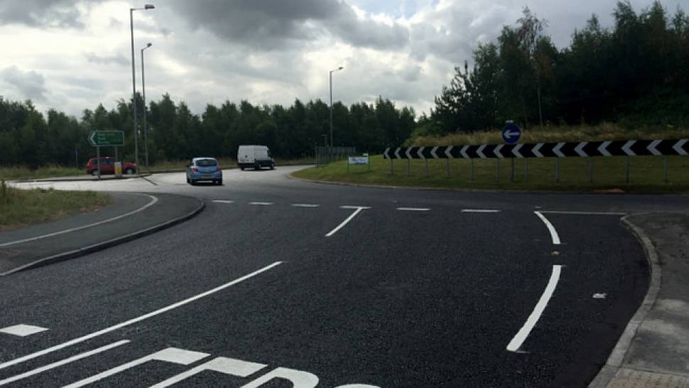 Work on the Wishingwell Roundabout completed.