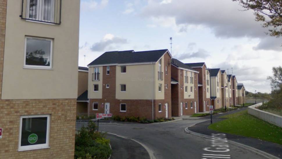 Crime Scene: Incident occurred in Clog Mill Gardents, off Holmes Lane
