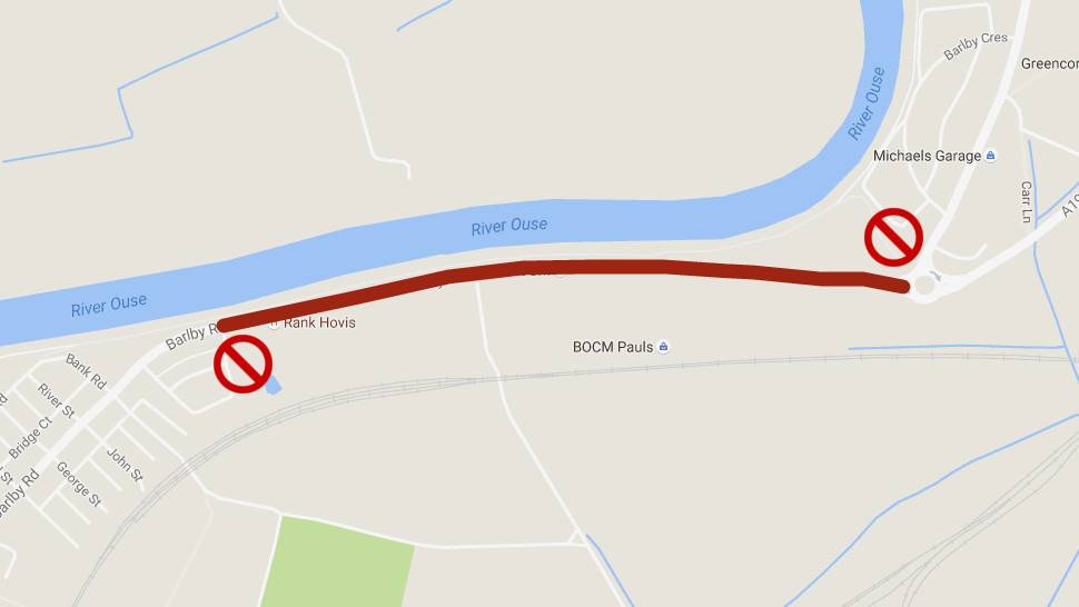 Road closed at BOCM/Olympia Mills overnight.