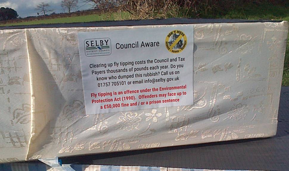 Council stickers to target district flytippers