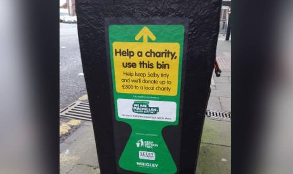 Town centre cleaner as anti-litter incentive scheme gives charity boost