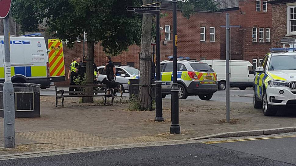 Two arrests follow 'threats to kill' in town centre disturbance