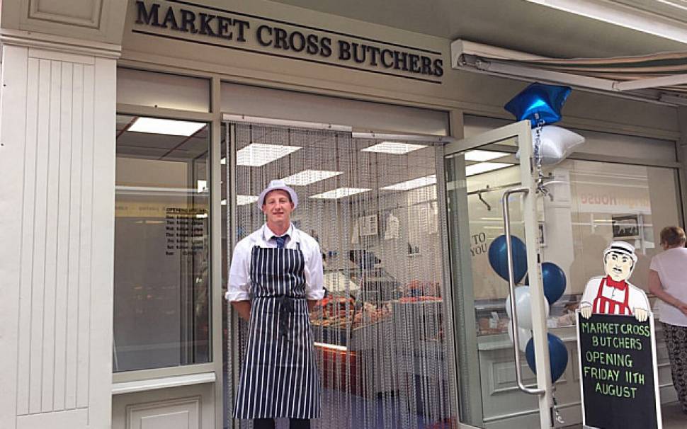 Self-described 'Selby-lad' Gary Chapman outside new venture at Market Cross Shopping Centre.