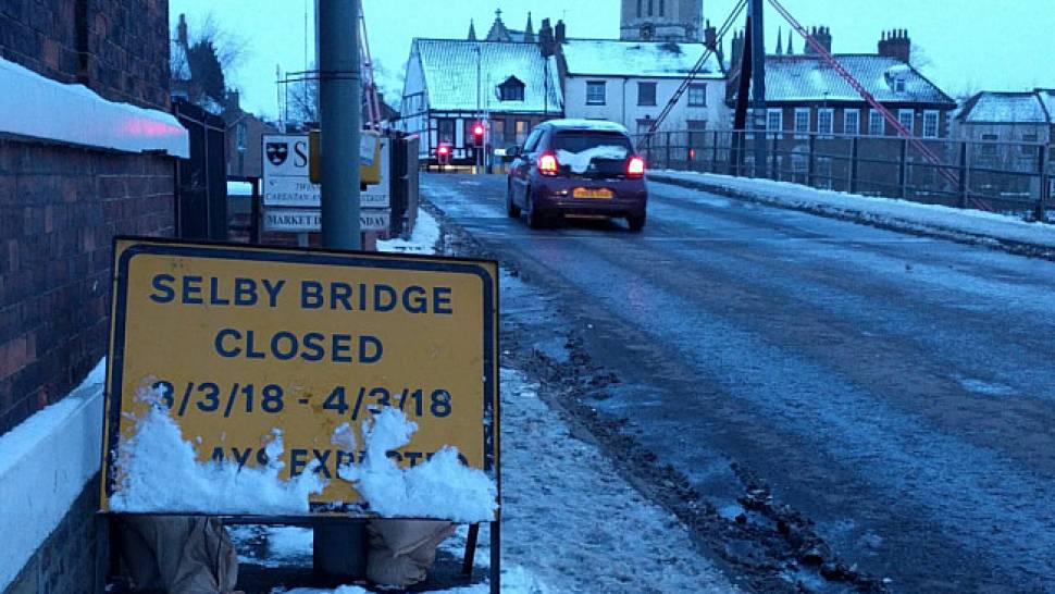 Bridge work postponed as cold snap continues